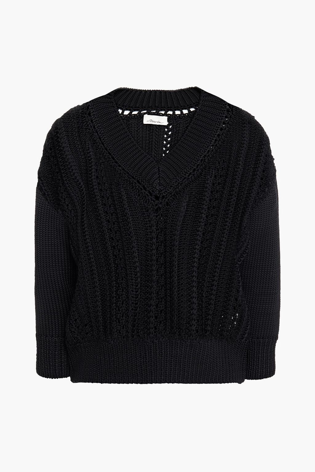 crochet black sweater