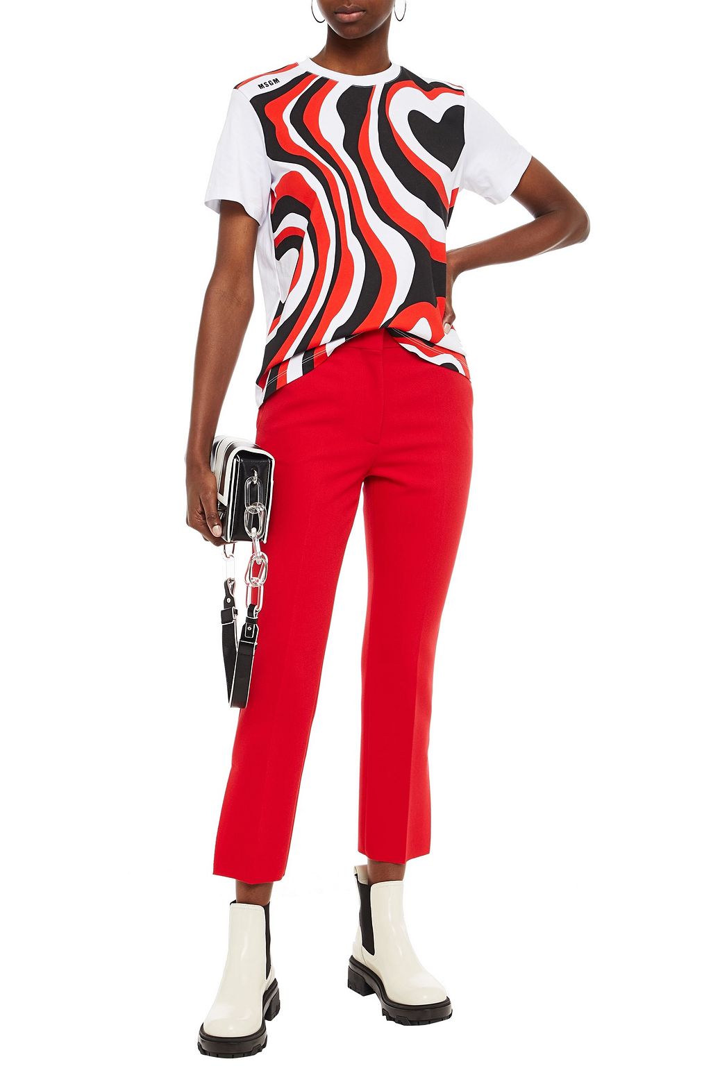 MSGM Crepe bootcut pants