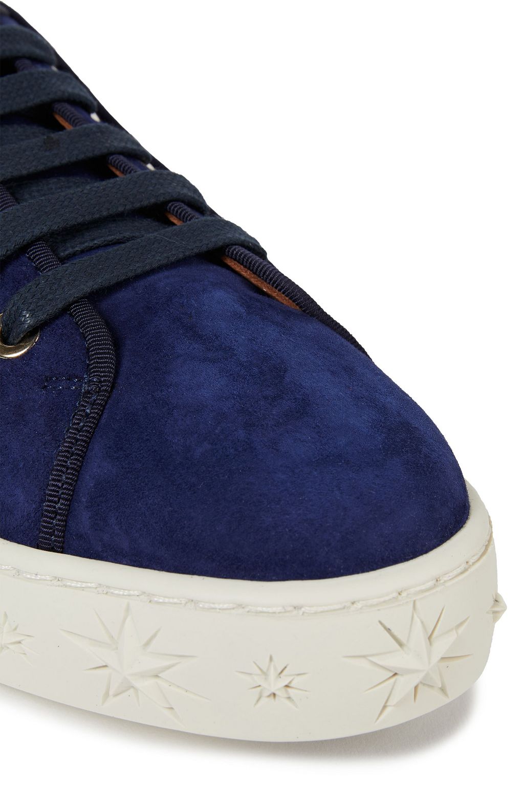 AQUAZZURA Sun Ray metallic embroidered suede sneakers