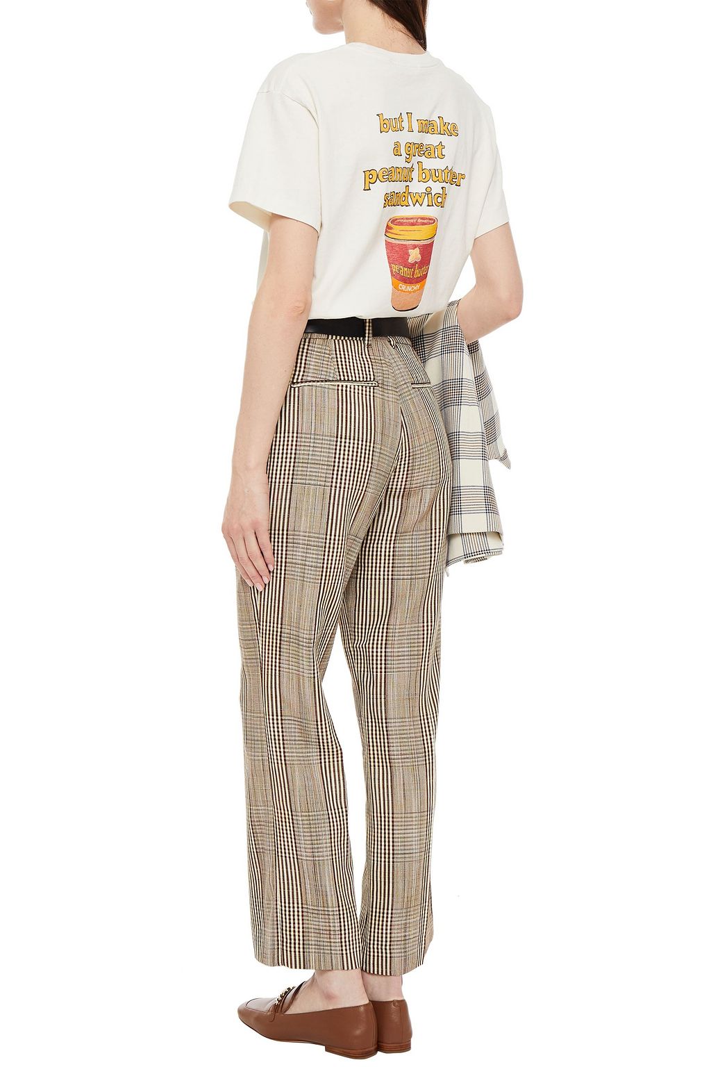 RE/DONE Prince of Wales checked woven kick-flare pants