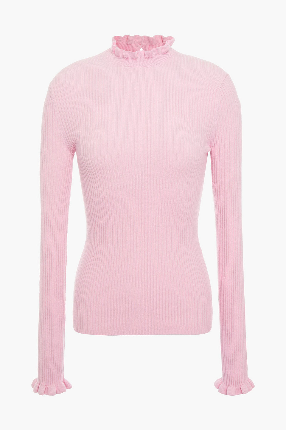 maje - ribbed-knit sweater - pink - 3