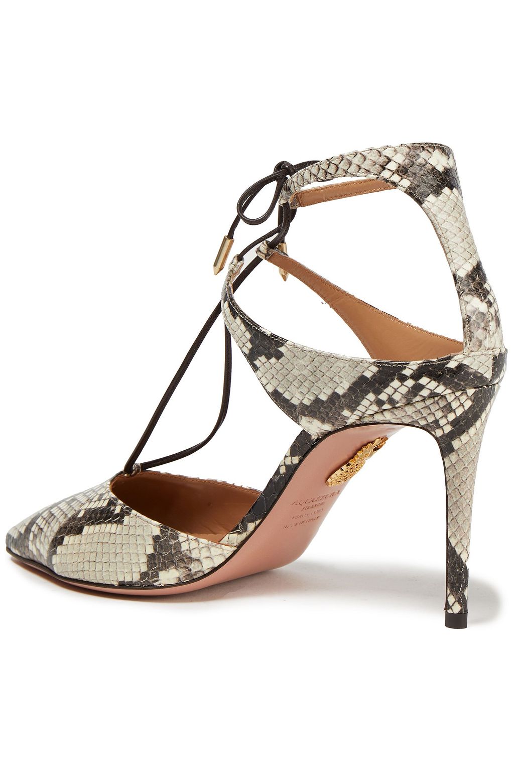 AQUAZZURA Manhattan 85 Pumps aus Elapheleder