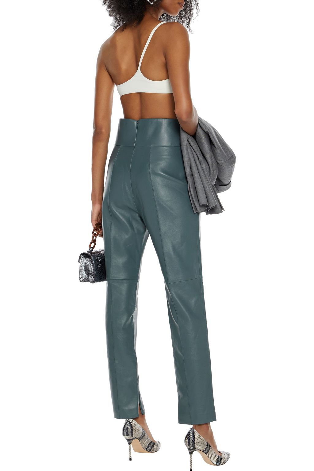 ALEXANDRE VAUTHIER Leather slim-leg pants