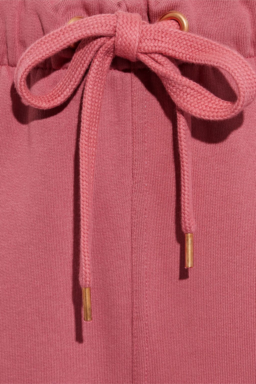 SEE BY CHLOÉ Twill-appliquéd French cotton-terry track pants
