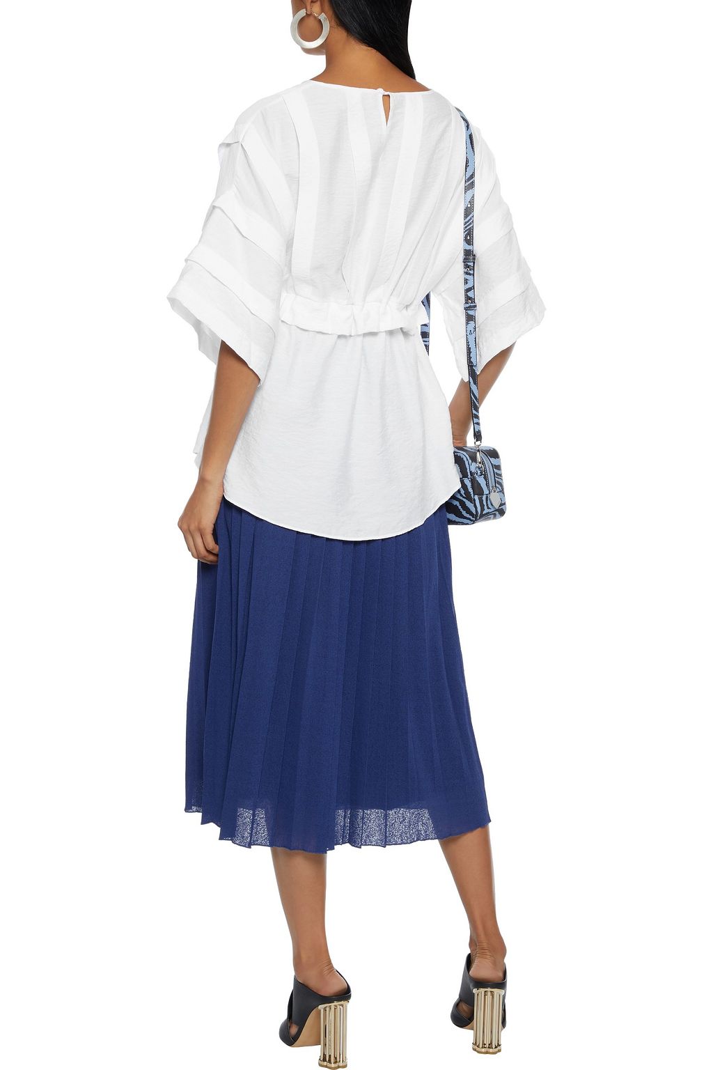 SEE BY CHLOÉ Plissé-jersey midi skirt