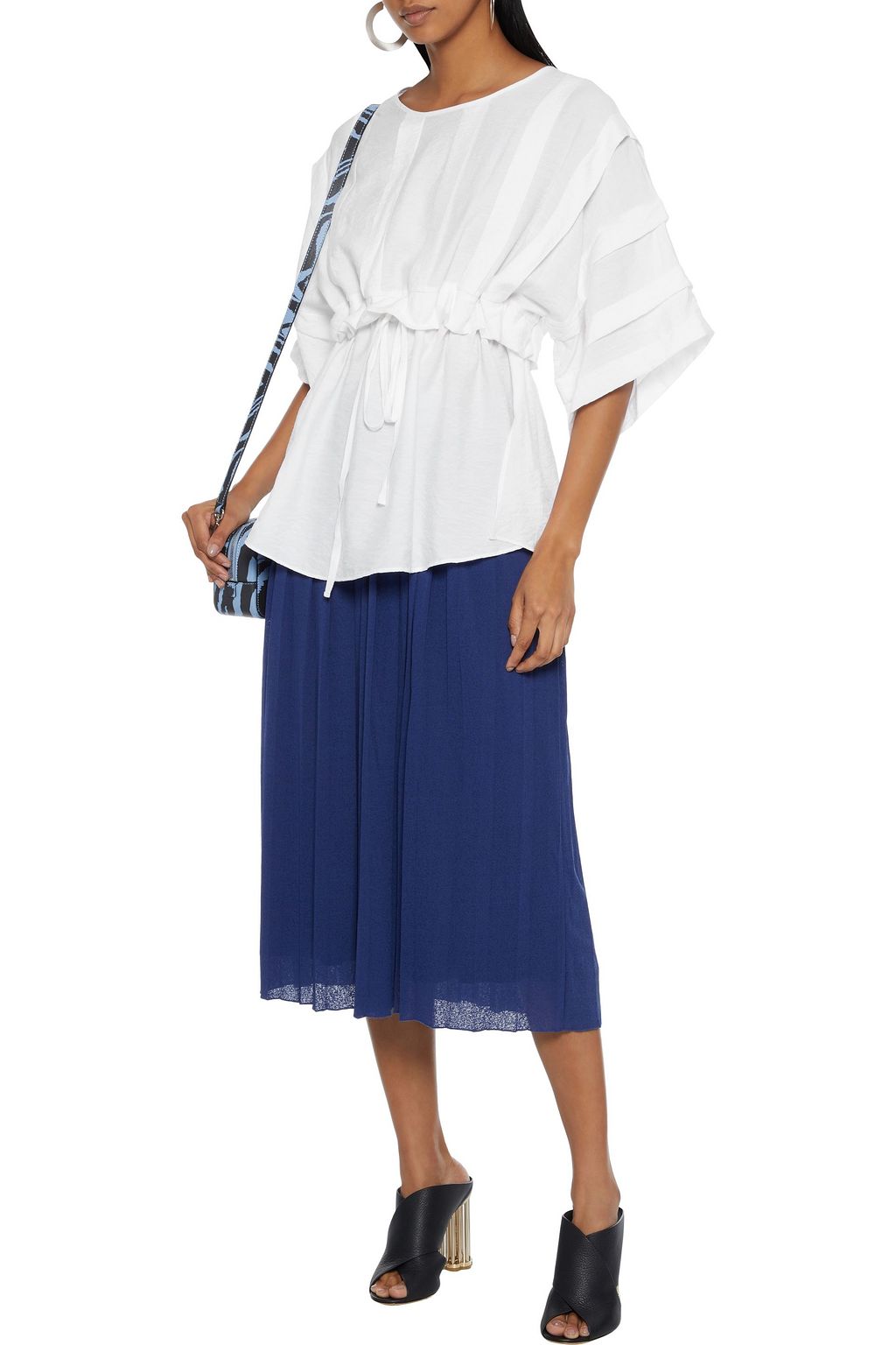 SEE BY CHLOÉ Plissé-jersey midi skirt