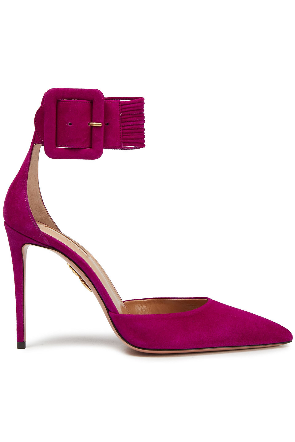 Aquazzura Woman Casablanca 105 Suede Pumps Magenta Size 41
