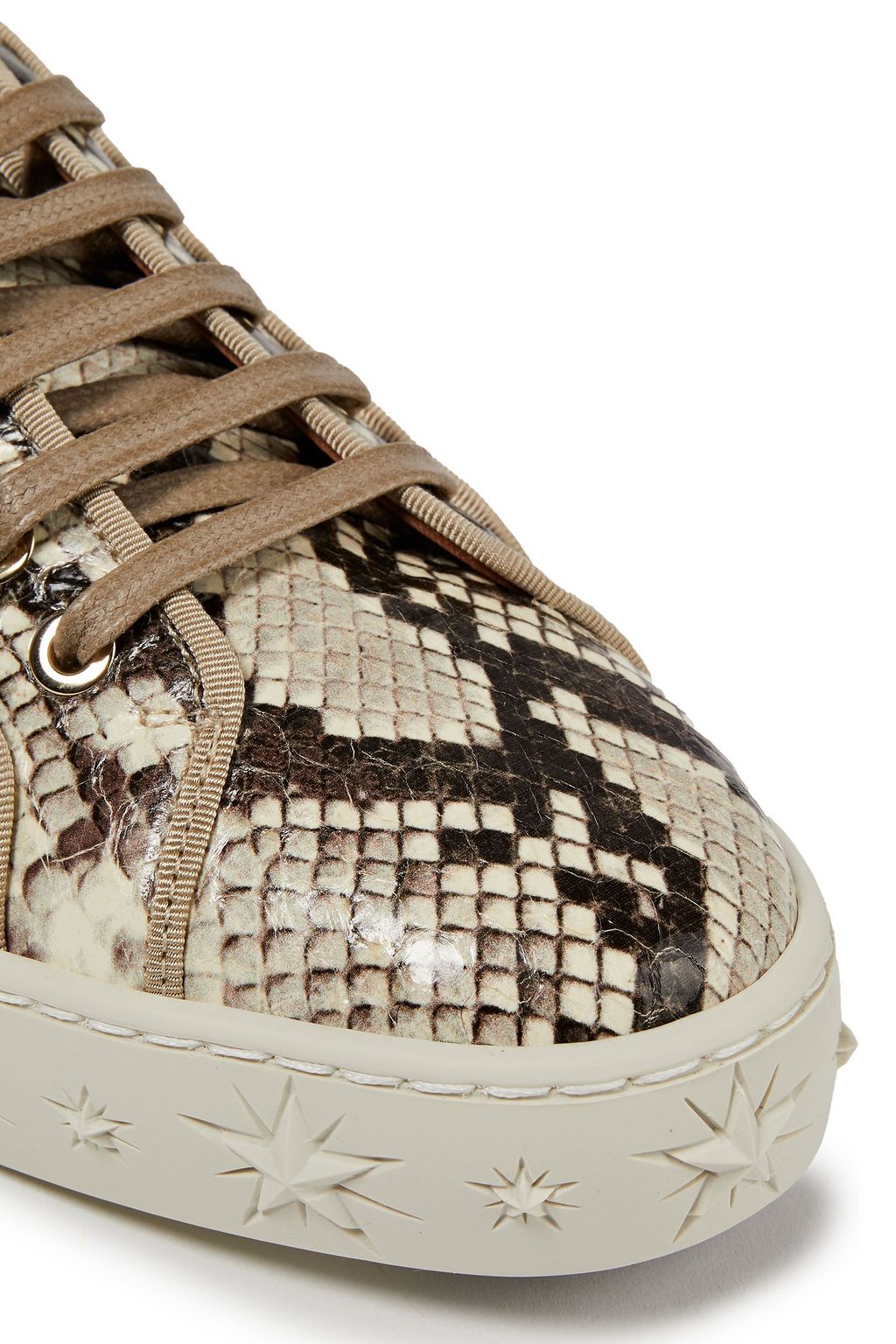 AQUAZZURA L.A. Sneakers aus Elapheleder mit Print und Verzierung