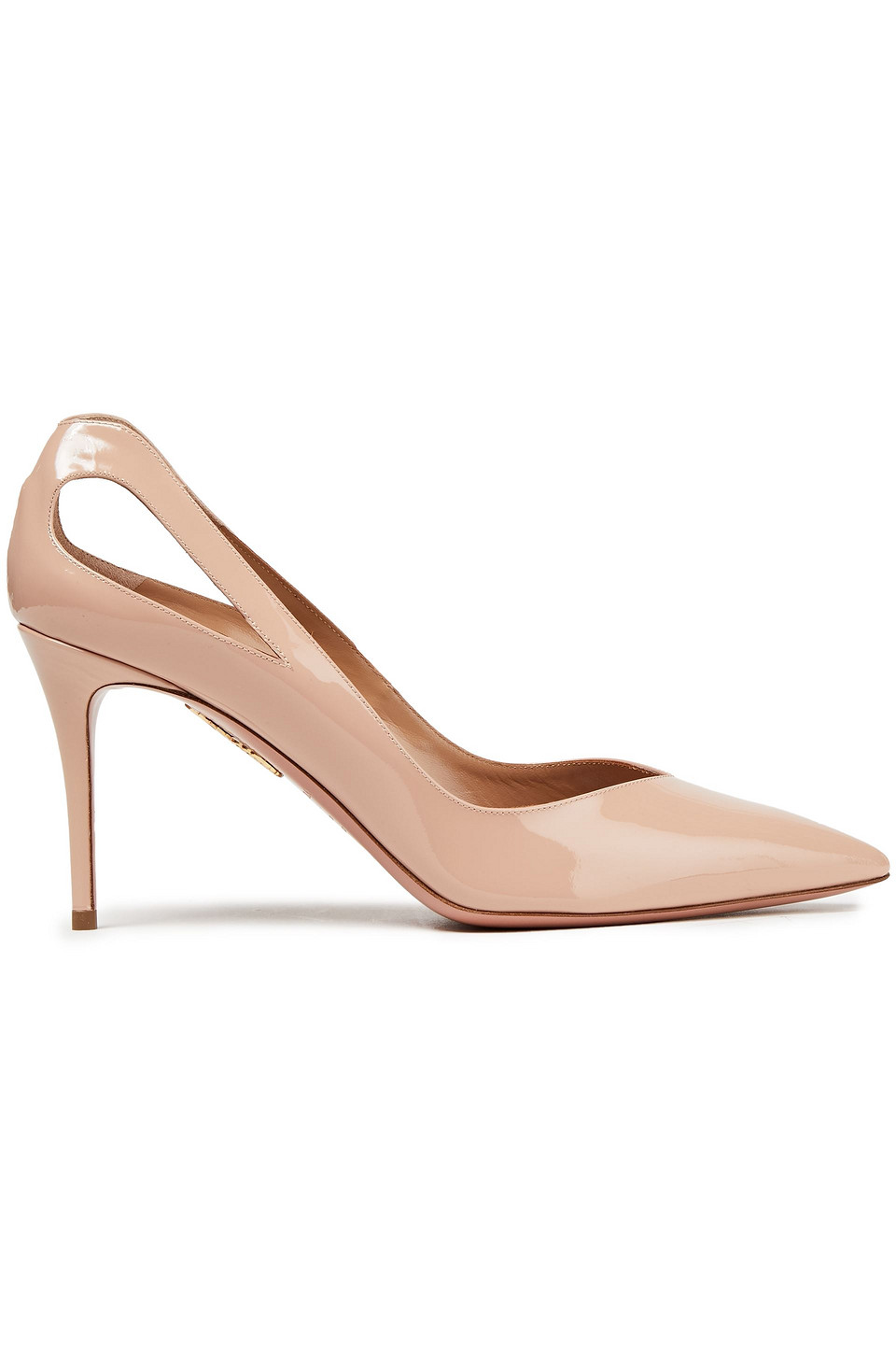 Aquazzura Woman Shiva 85 Cutout Patent-leather Pumps Blush Size 40