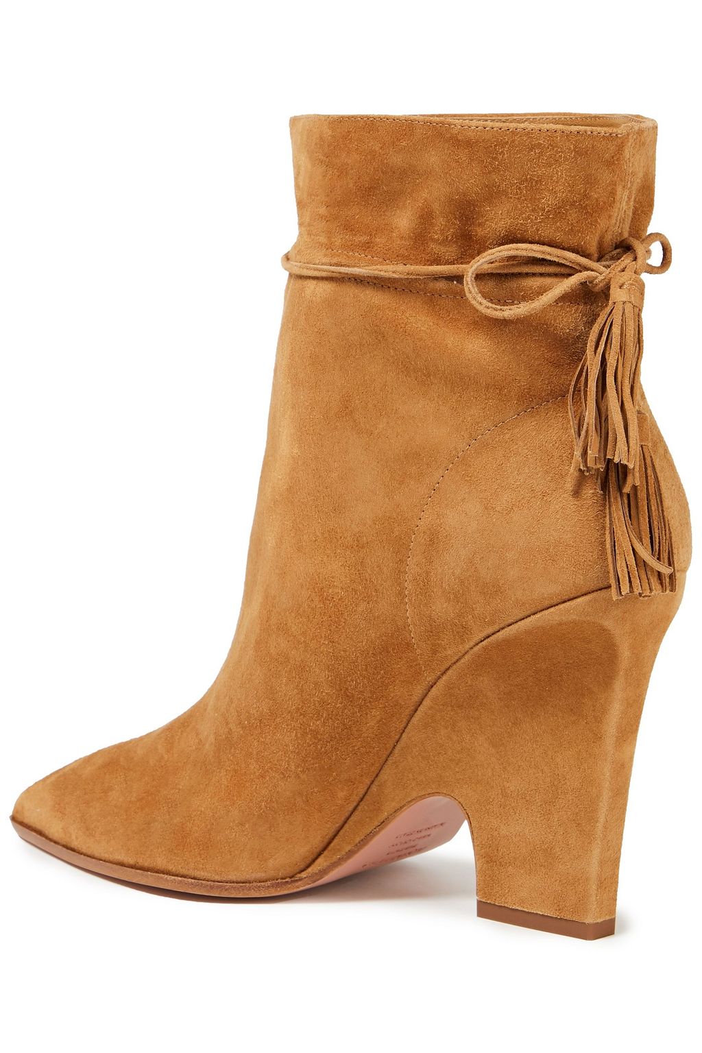 AQUAZZURA Sartonal 95 tasseled suede ankle boots
