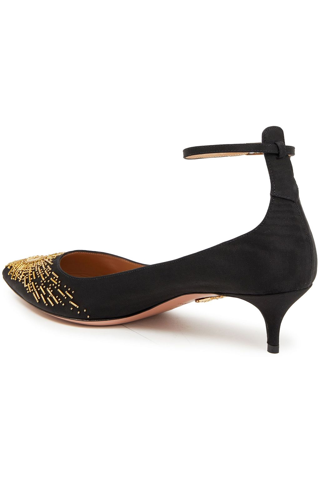 AQUAZZURA Sunlight 45 Pumps aus Moiré mit Verzierung