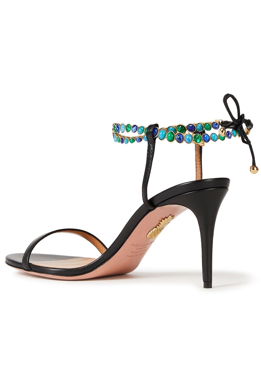 AQUAZZURA Livia 75 embellished leather sandals