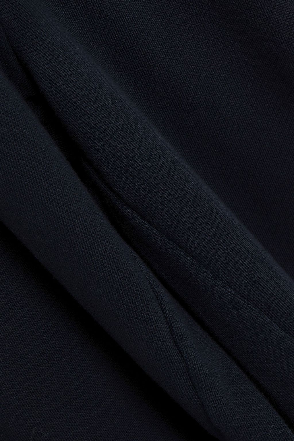 CLU Cropped French cotton-terry wide-leg pants