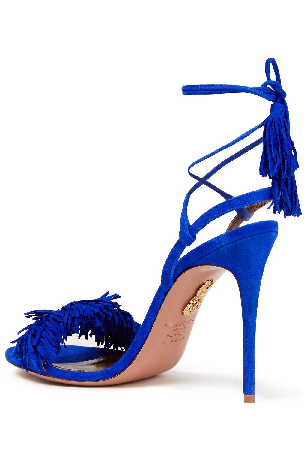 AQUAZZURA Wild Thing 105 fringed suede sandals