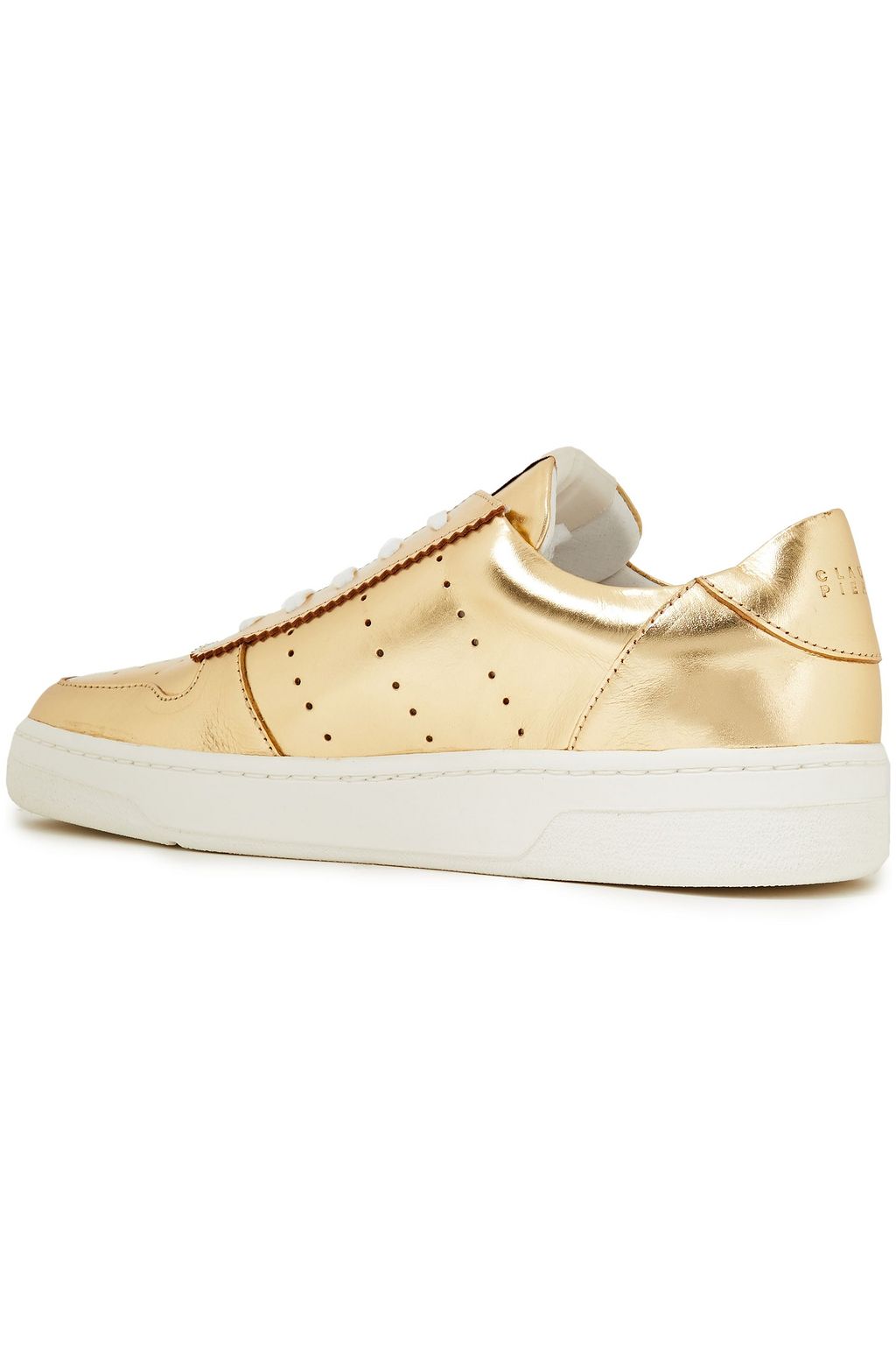 CLAUDIE PIERLOT Perforated metallic leather sneakers