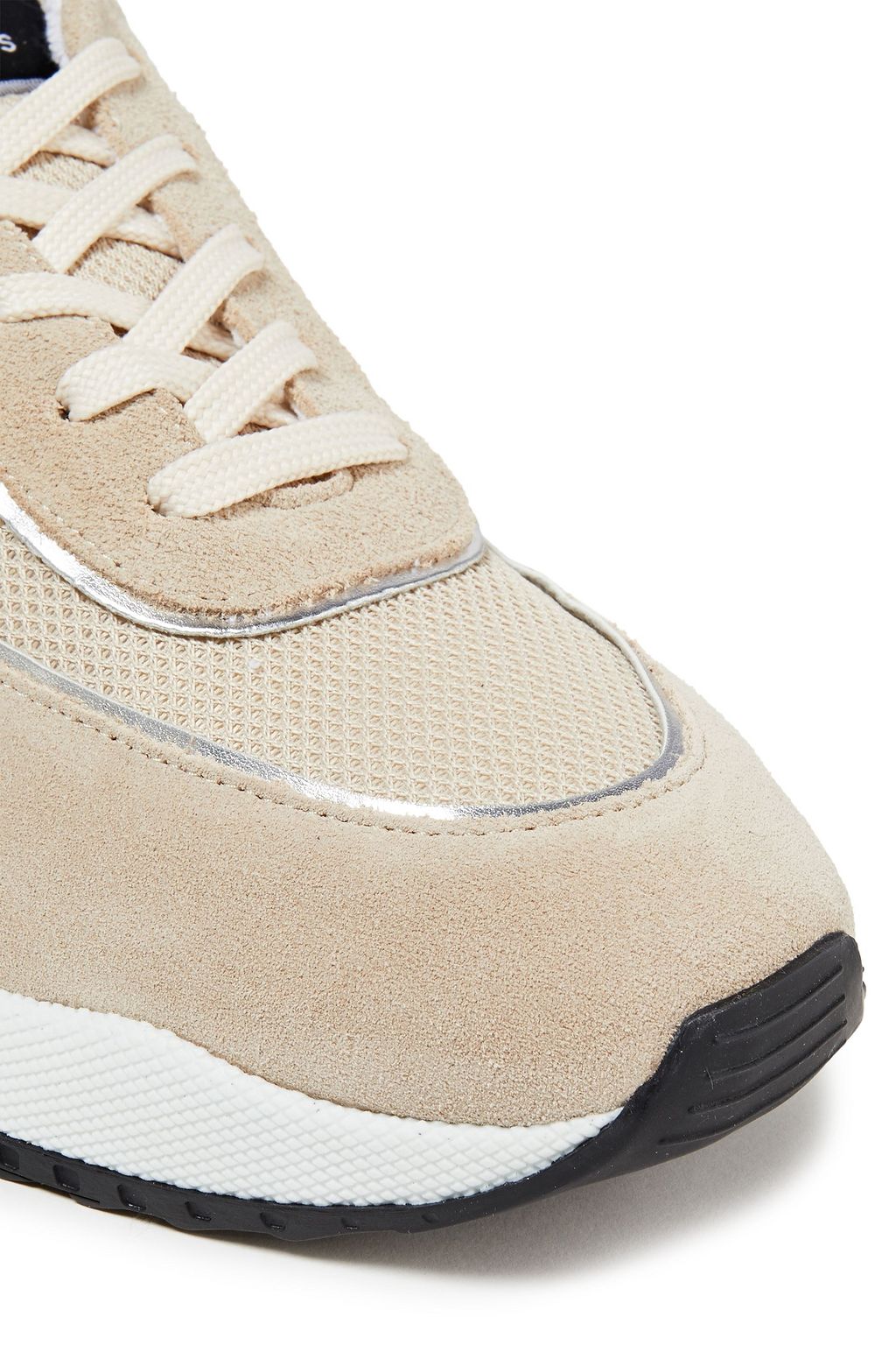 CLAUDIE PIERLOT Affinity paneled mesh, faux leather and suede sneakers