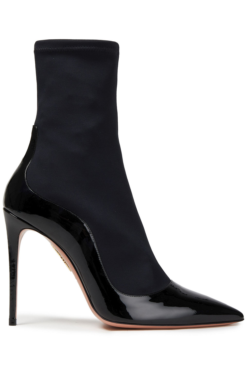 Aquazzura Woman Zen Neoprene And Patent-leather Sock Boots Black Size 36