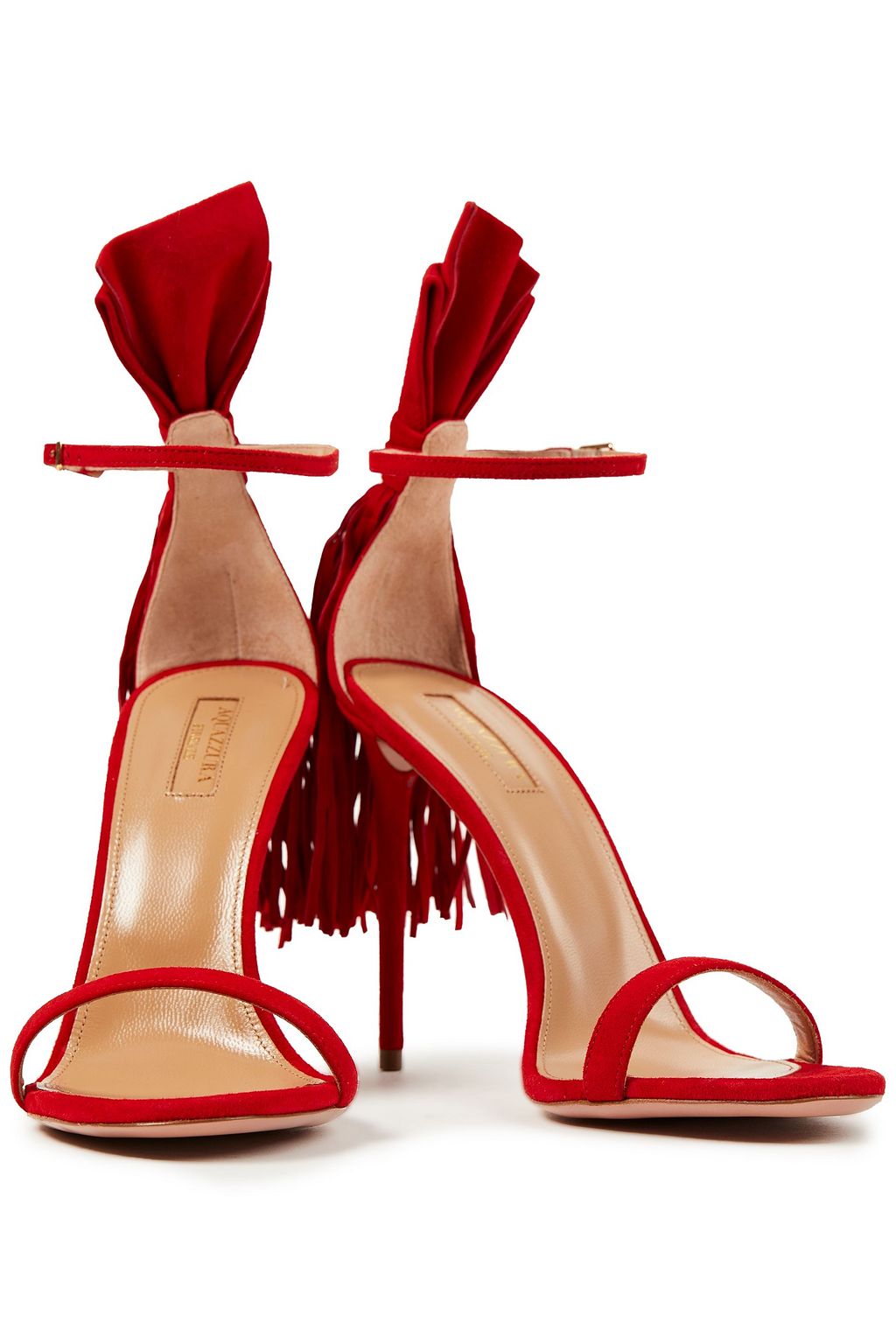 AQUAZZURA Whip It 105 fringed suede sandals