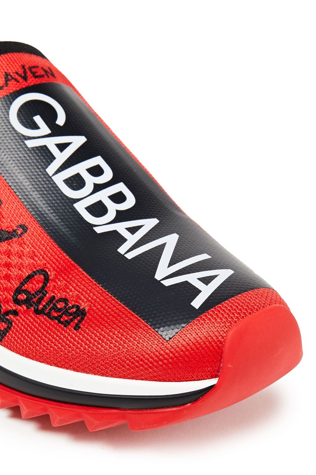 DOLCE&GABBANA Sorrento logo-print jacquard-knit slip-on sneakers