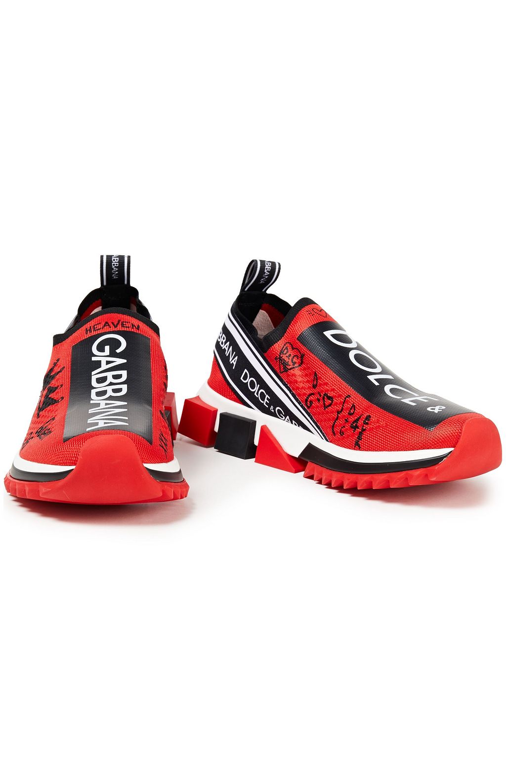 DOLCE&GABBANA Sorrento logo-print jacquard-knit slip-on sneakers