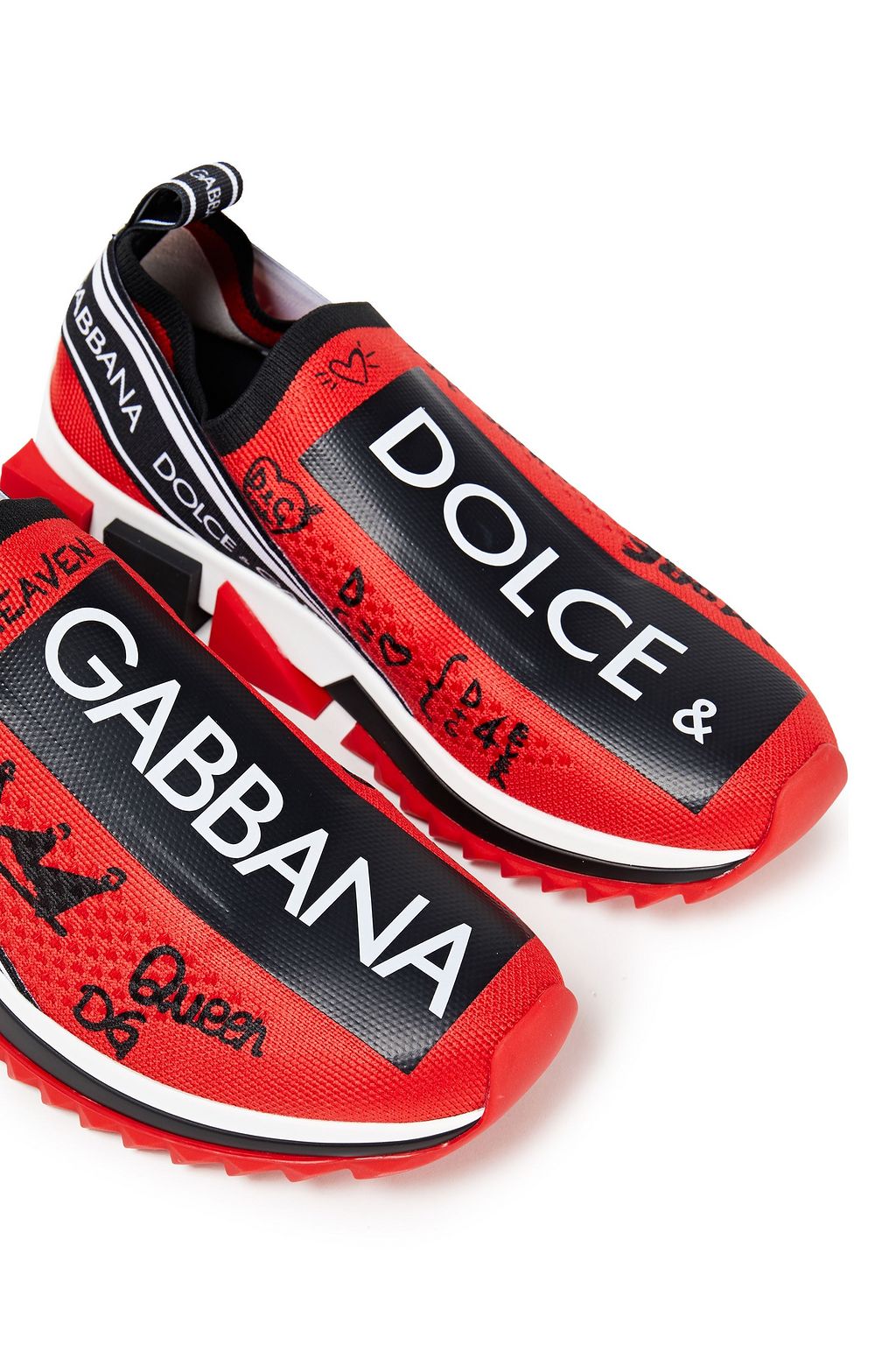 DOLCE&GABBANA Sorrento logo-print jacquard-knit slip-on sneakers