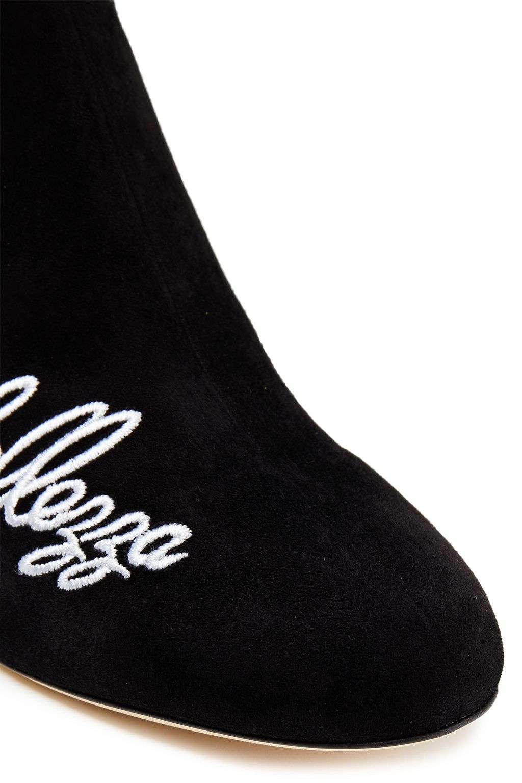 DOLCE&GABBANA Embroidered suede ankle boots
