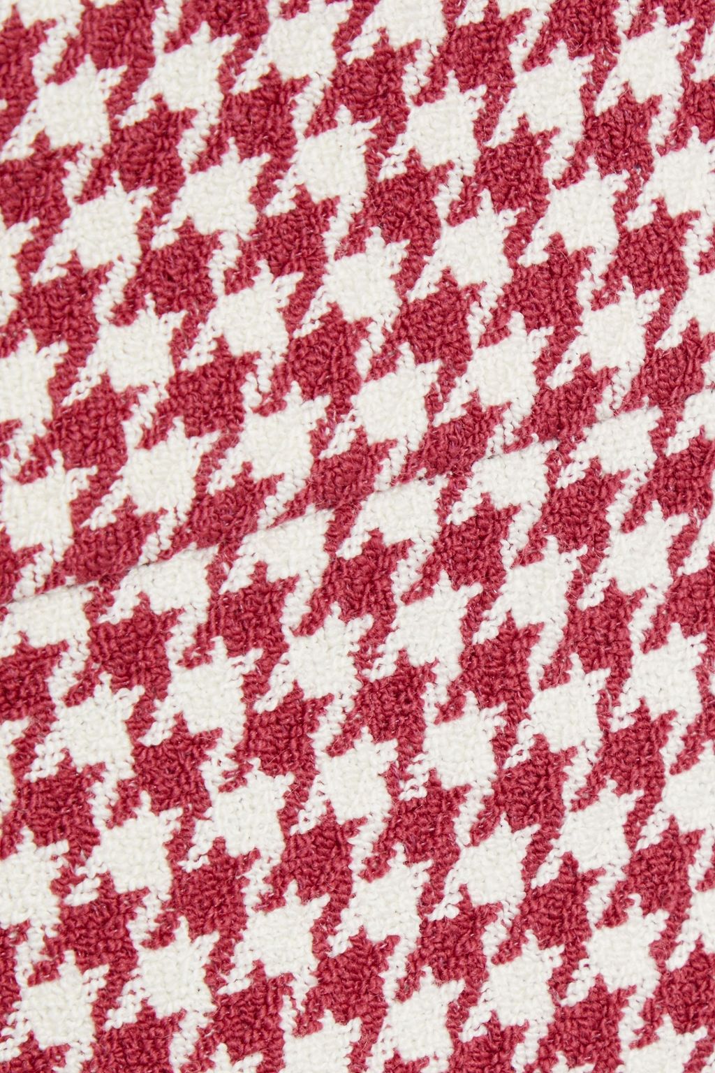 ALEXANDRE VAUTHIER Pleated houndstooth cotton-blend jacquard mini skirt