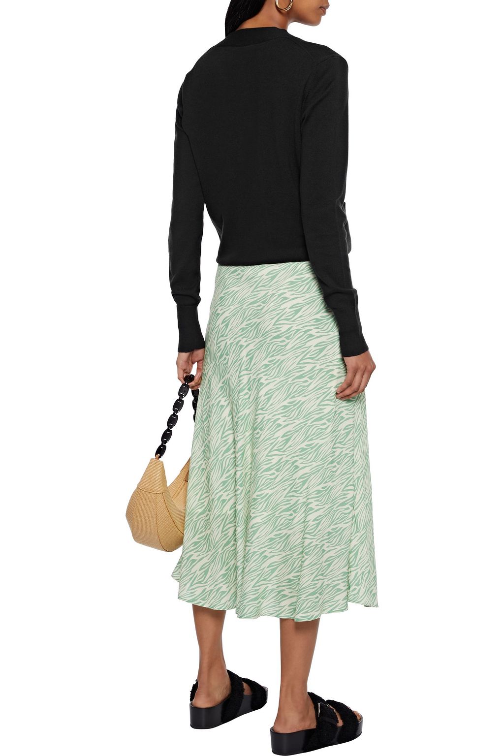 SEE BY CHLOÉ Appliquéd mélange cotton and wool-blend cardigan