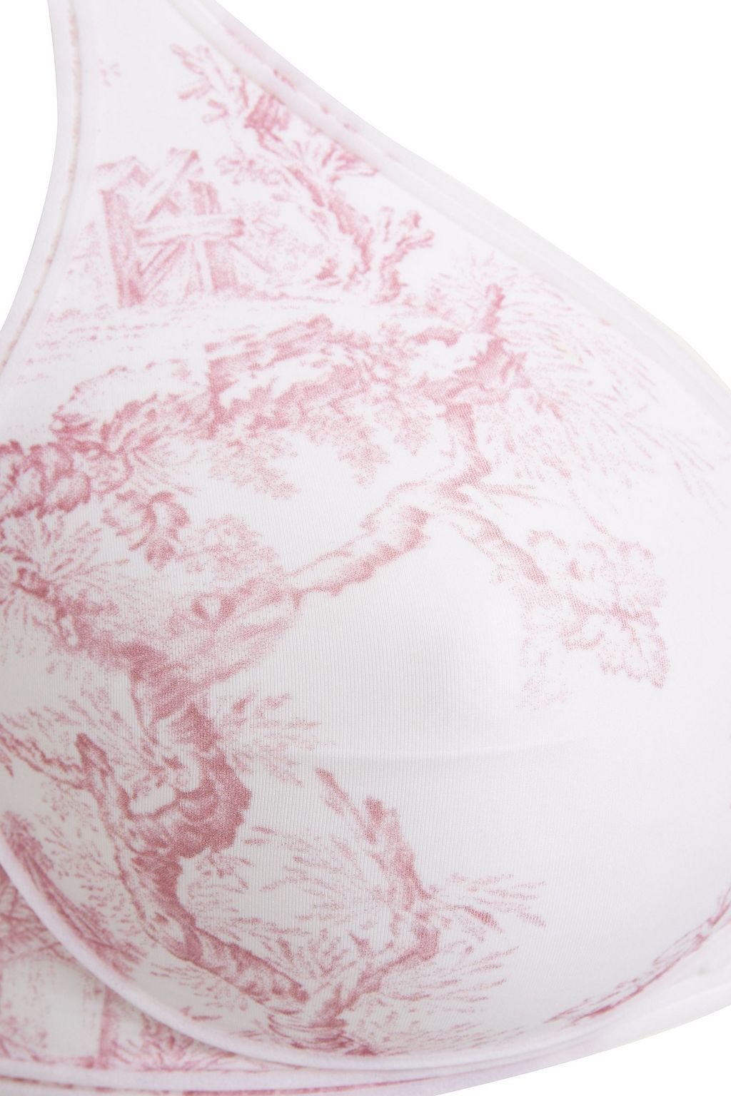 WOLFORD Antoinette velvet-trimmed printed triangle bra