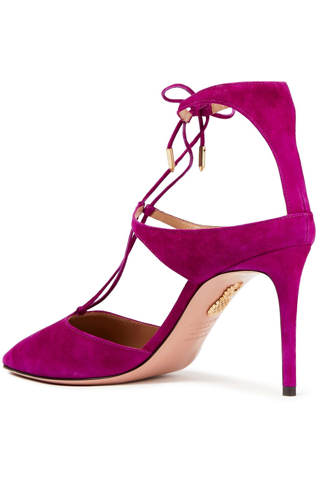AQUAZZURA Manhattan 85 Pumps aus Veloursleder