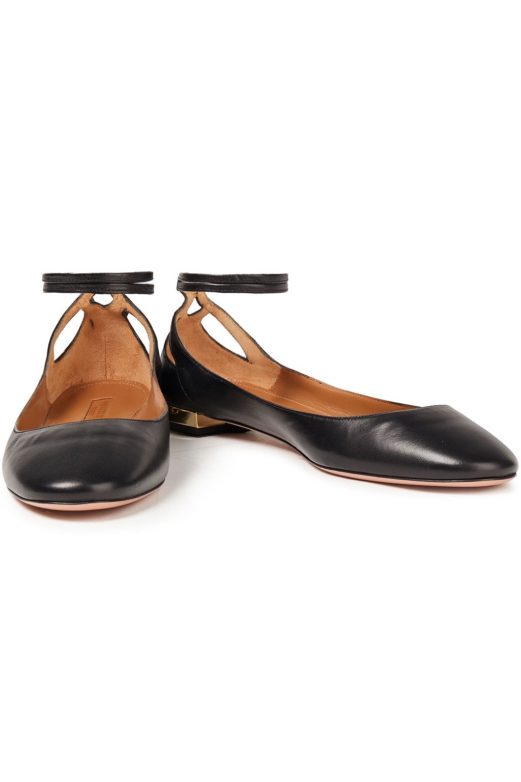 AQUAZZURA Heart Breaker cutout leather ballet flats