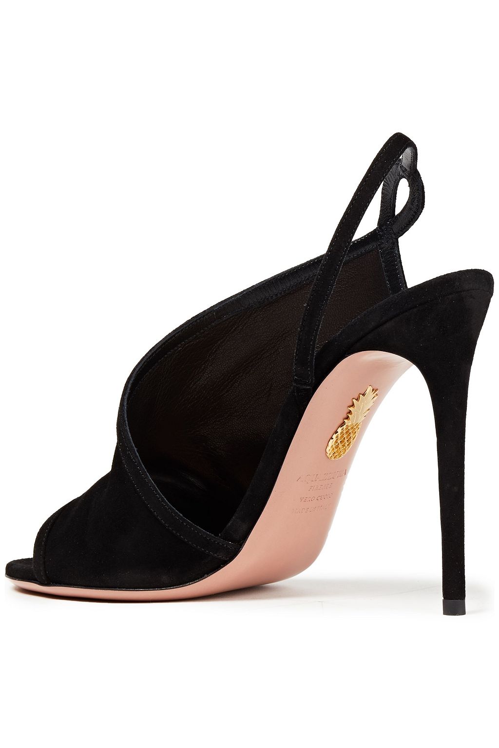 AQUAZZURA Very Serpentine 105 suede slingback sandals