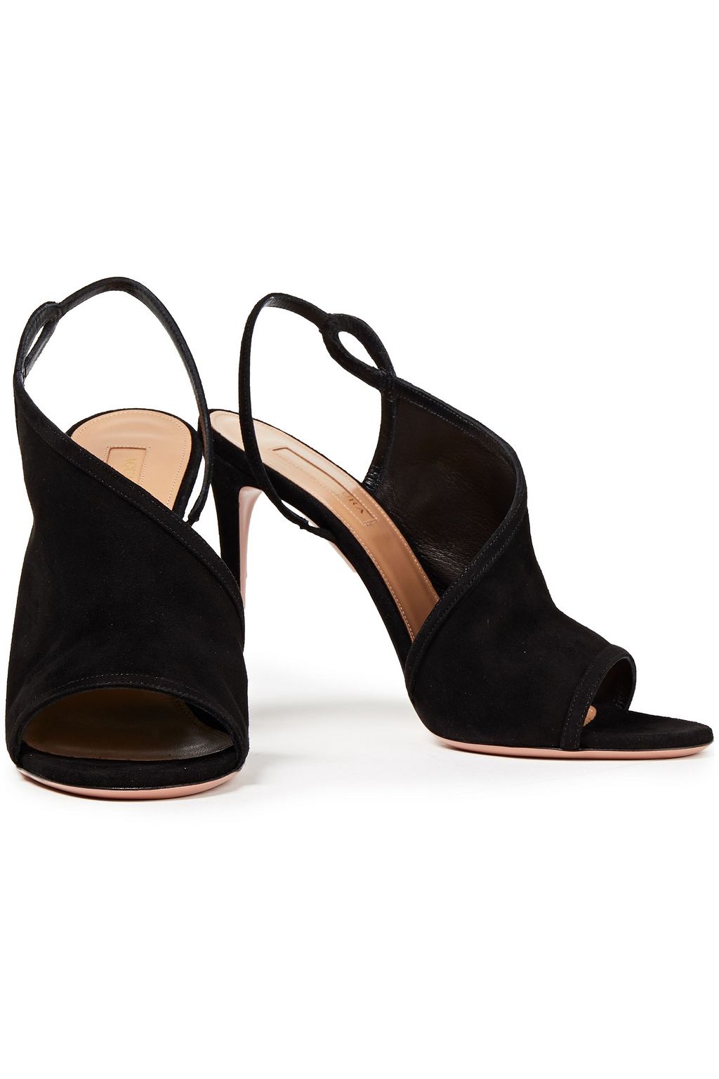 AQUAZZURA Very Serpentine 105 suede slingback sandals