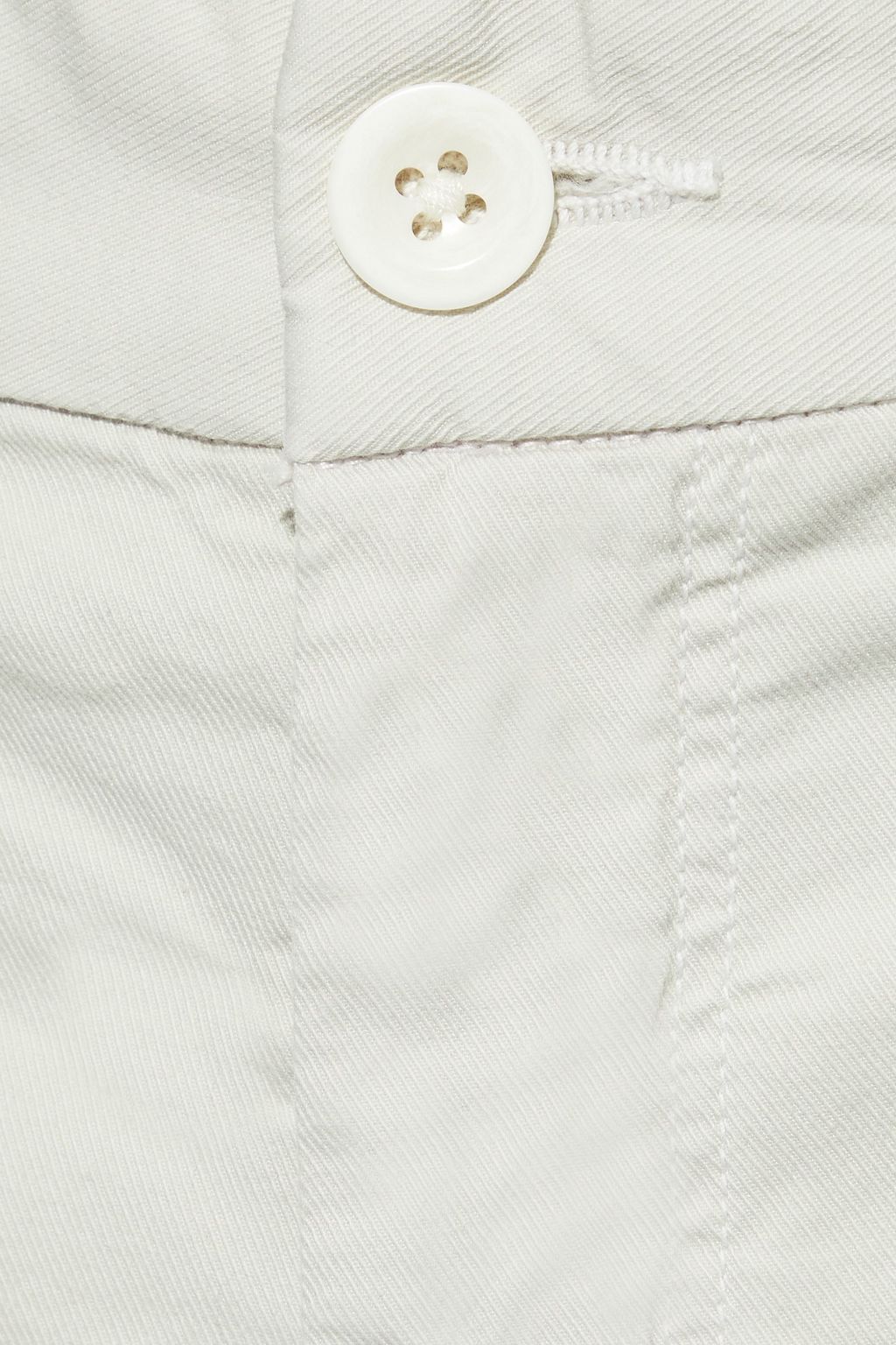 NILI LOTAN Carpenter frayed cotton-blend twill shorts
