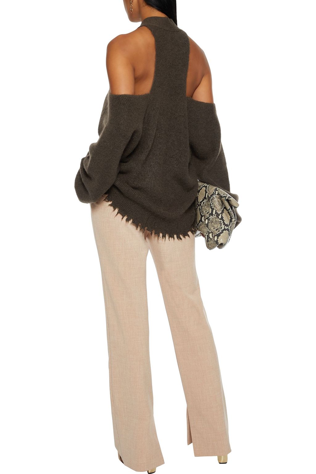NANUSHKA Vera mélange grain de poudre straight-leg pants