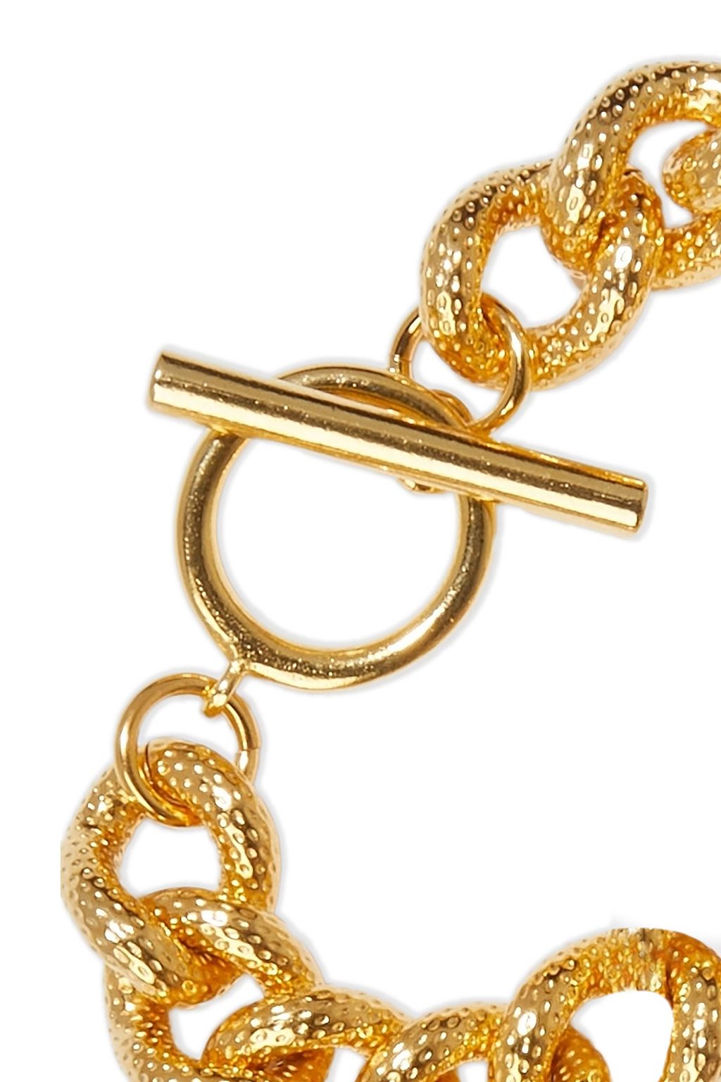BEN-AMUN Hammered 24-karat gold-plated bracelet