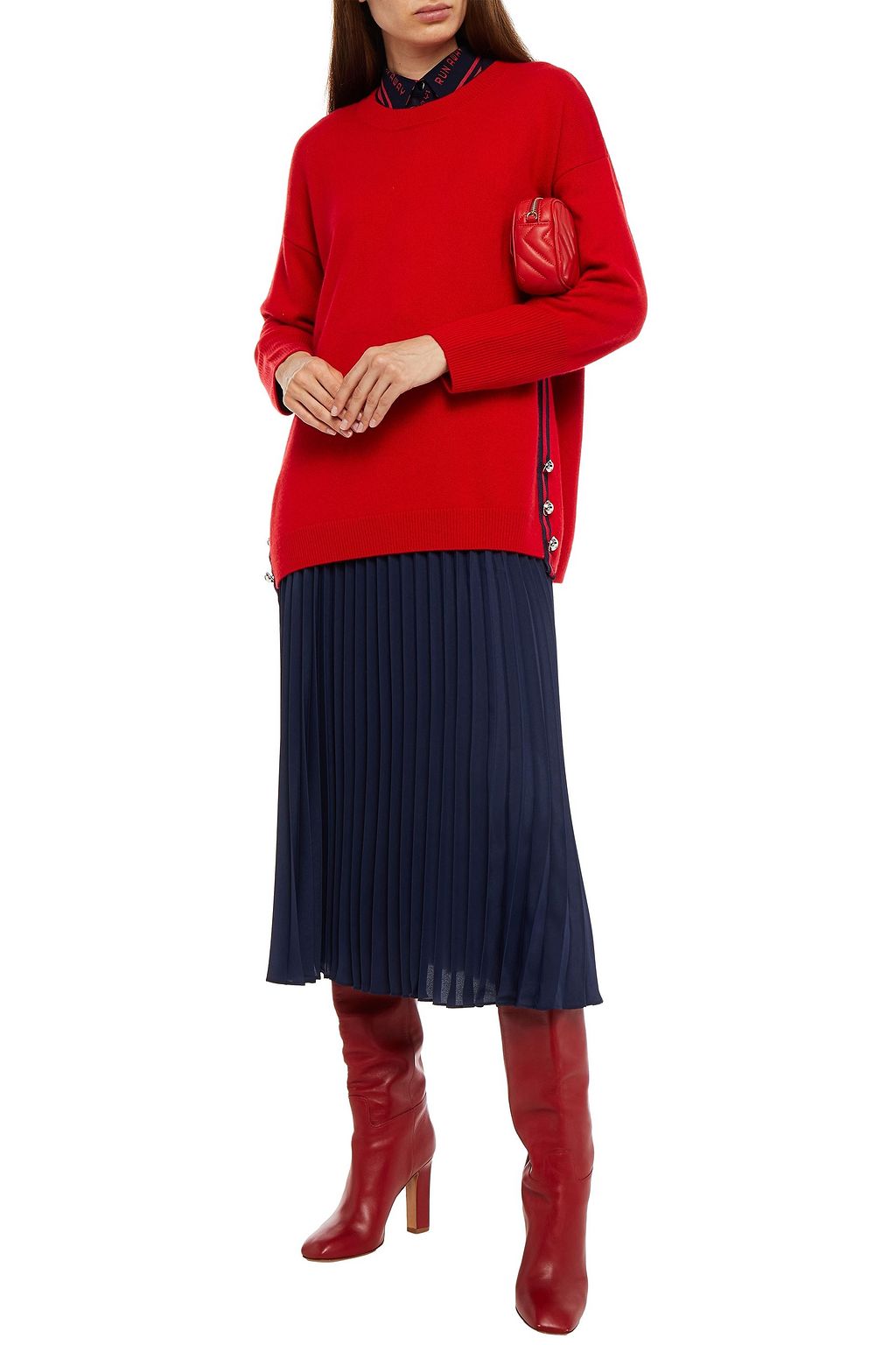 CLAUDIE PIERLOT Oversized button-embellished knitted sweater