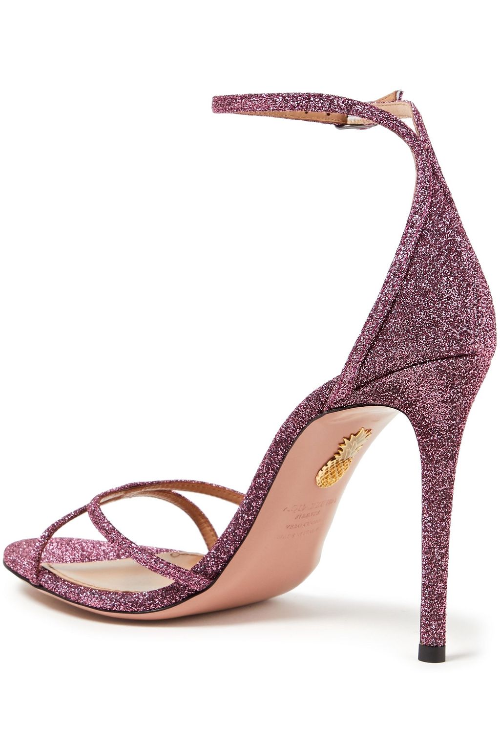 AQUAZZURA Purist 105 Lurex sandals