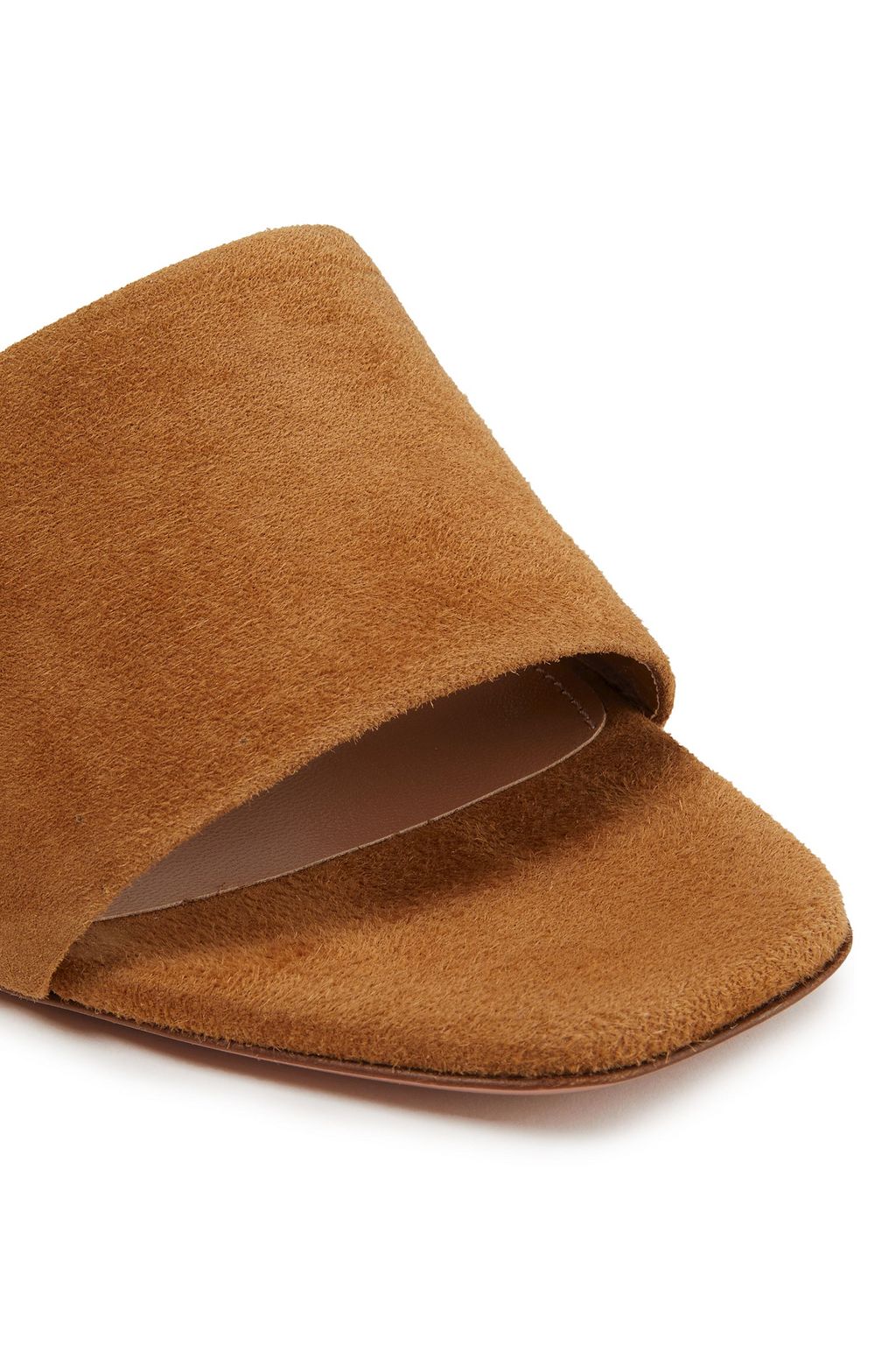 AQUAZZURA Leigh 75 suede slingback sandals