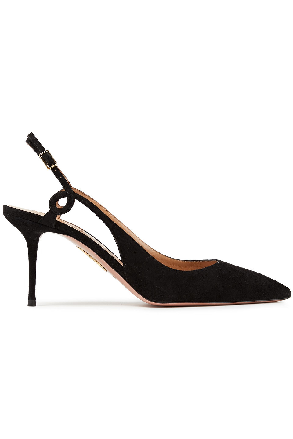 Aquazzura Woman Suede Slingback Pumps Black Size 40
