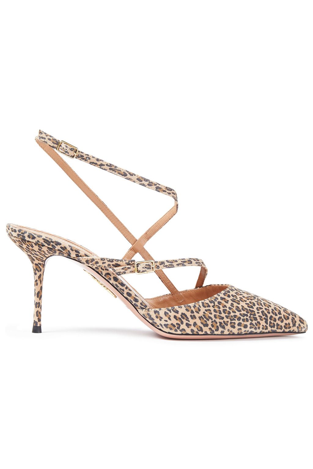 leopard suede pumps