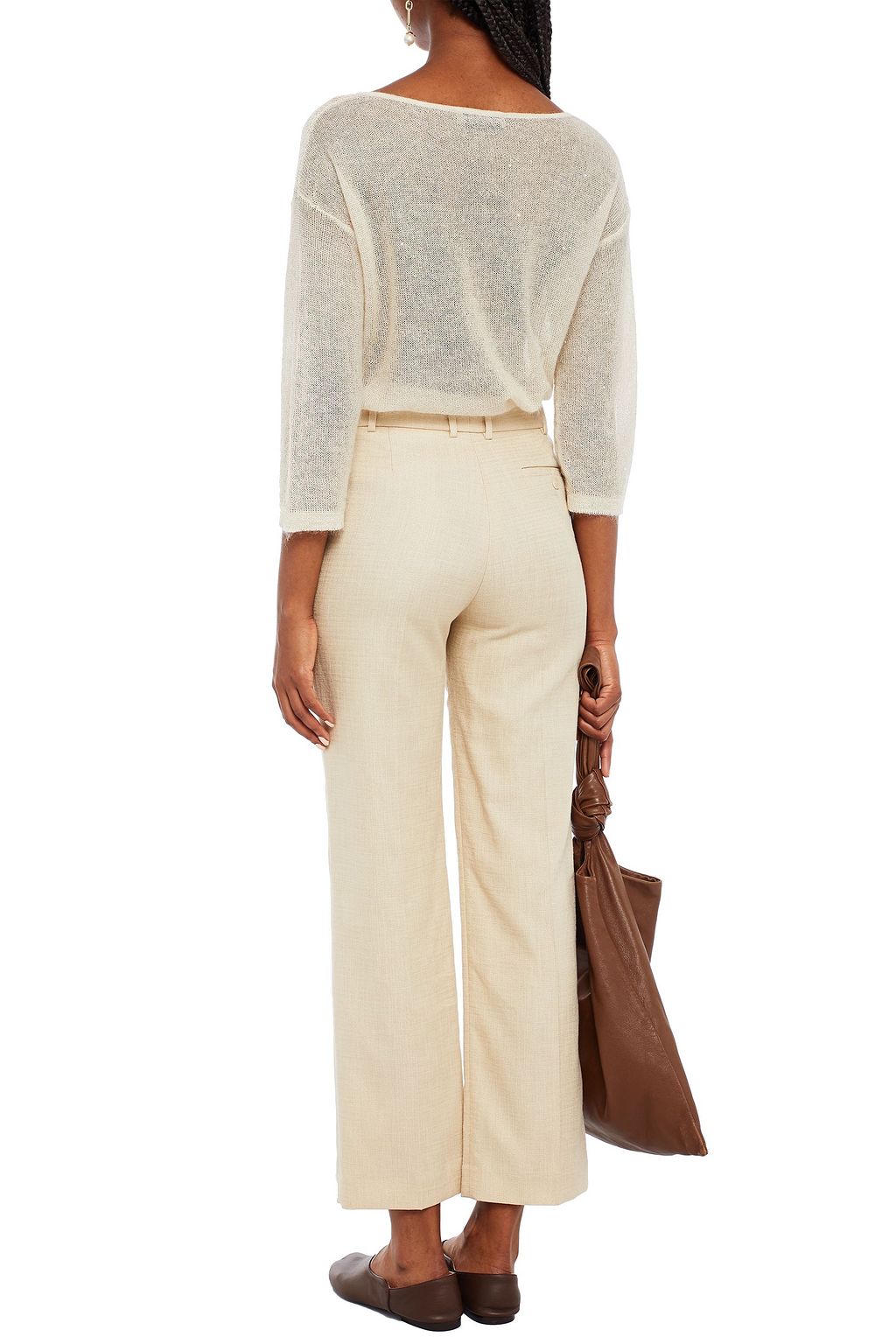 GENTRYPORTOFINO Sequin-embellished knitted sweater