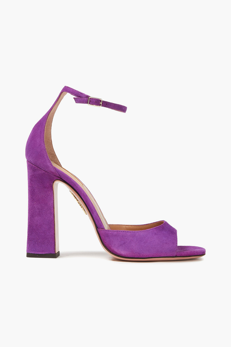 Aquazzura Woman Capucine 105 Suede Sandals Violet Size 41