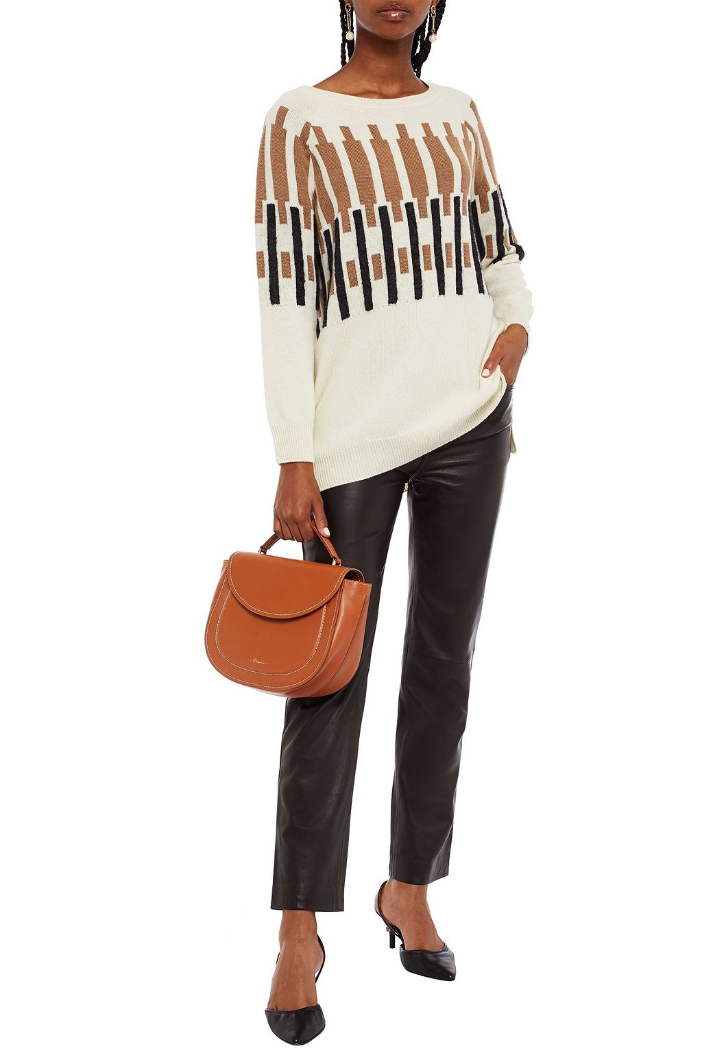 GENTRYPORTOFINO Intarsia-knit wool-blend sweater