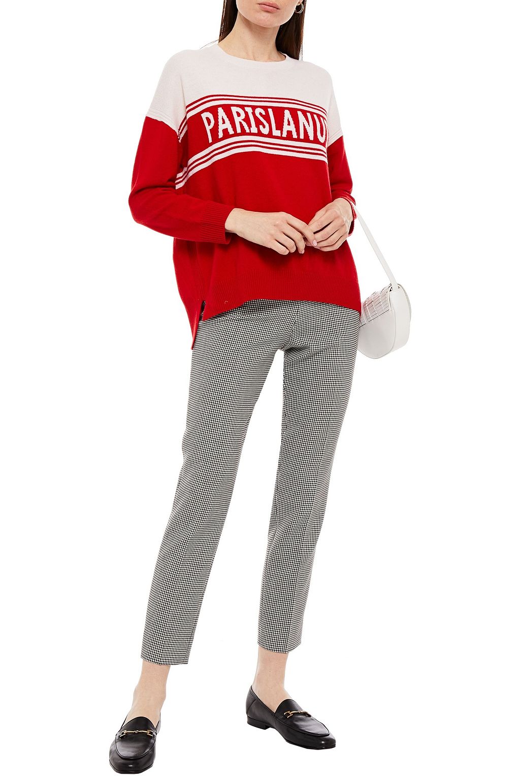 MAJE Intarsia wool sweater
