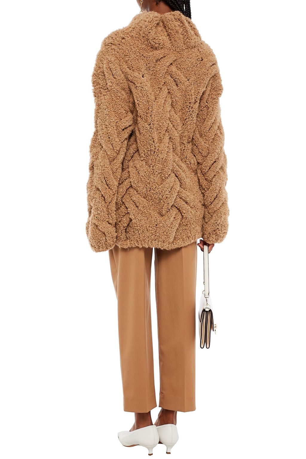 GENTRYPORTOFINO Cable-knit wool-blend turtleneck sweater