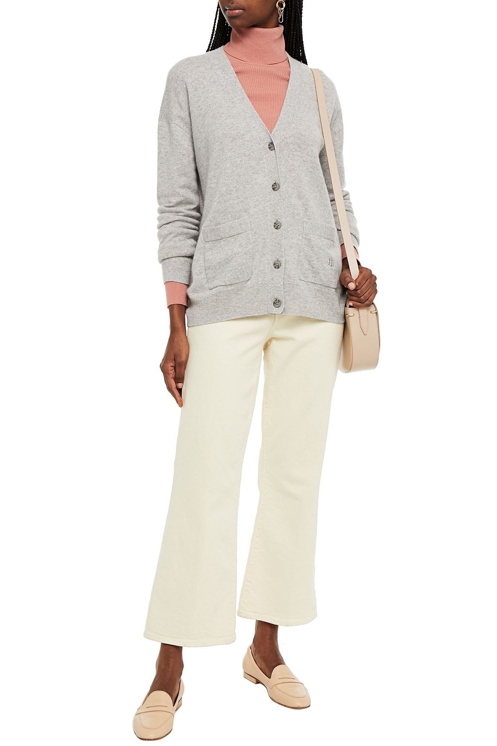 MAJE Mélange cashmere cardigan