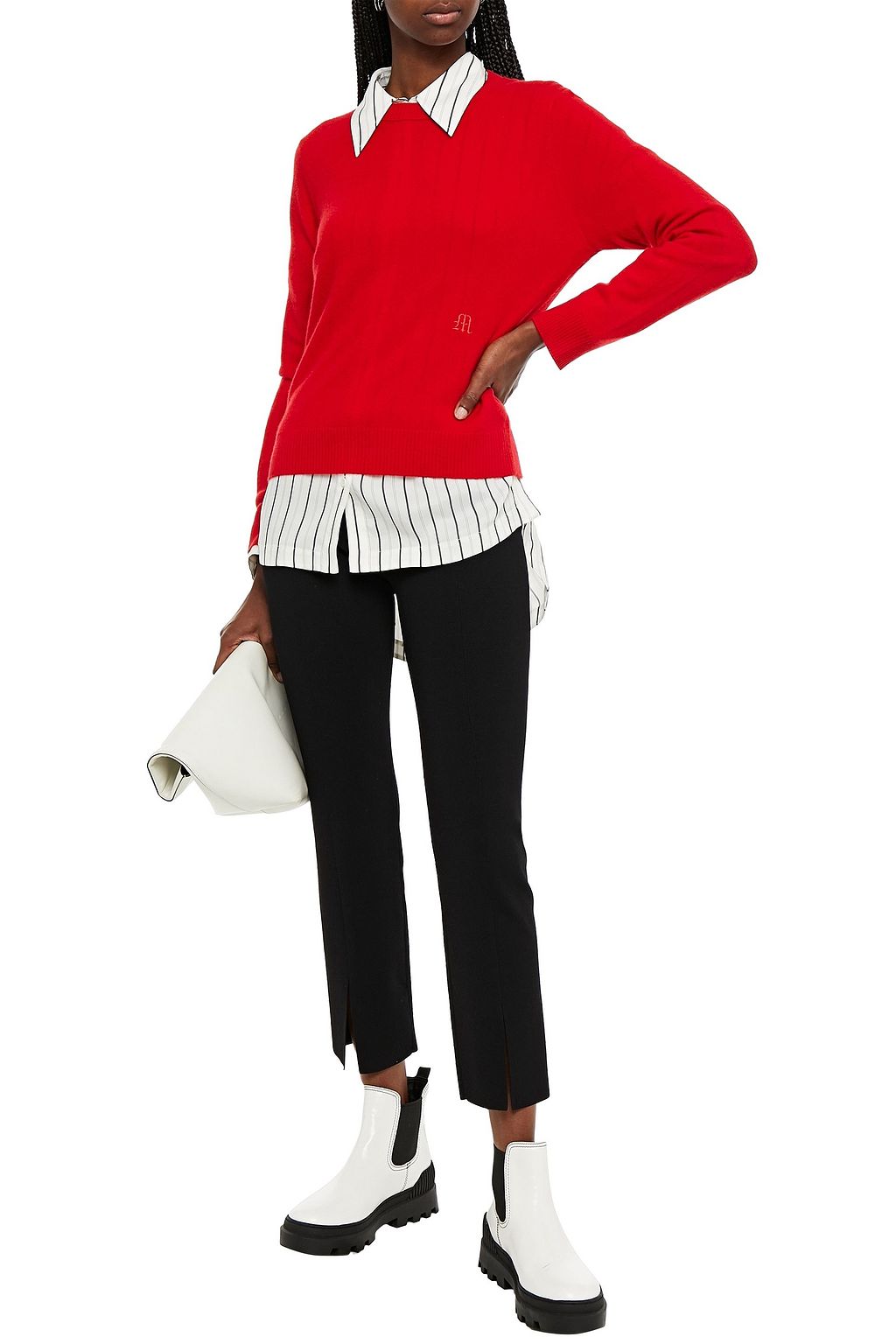 MAJE Embroidered cashmere sweater