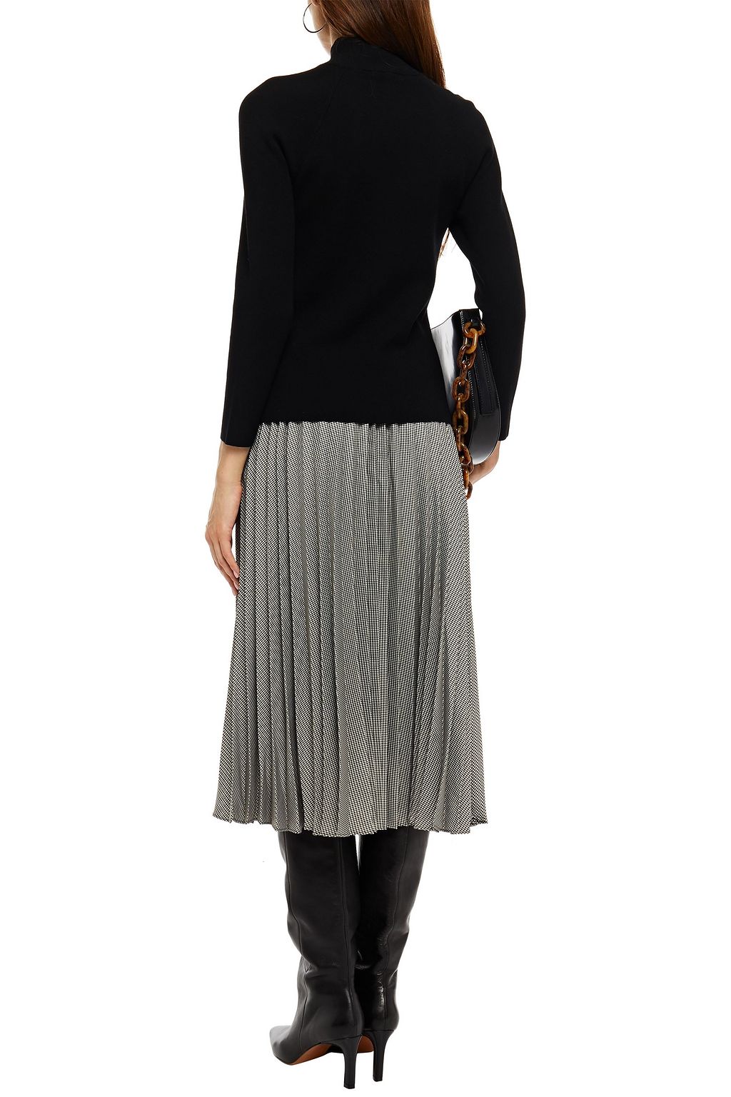 A.L.C. Cutout stretch-knit turtleneck top