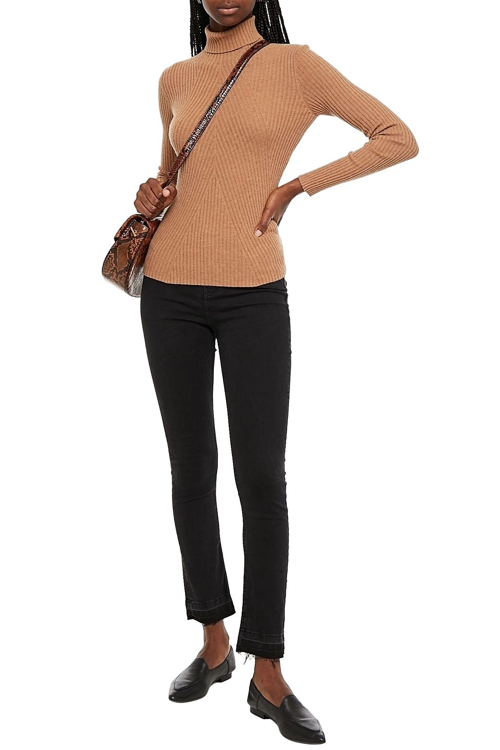 MAJE Halbhohe Skinny Jeans in Distressed-Optik